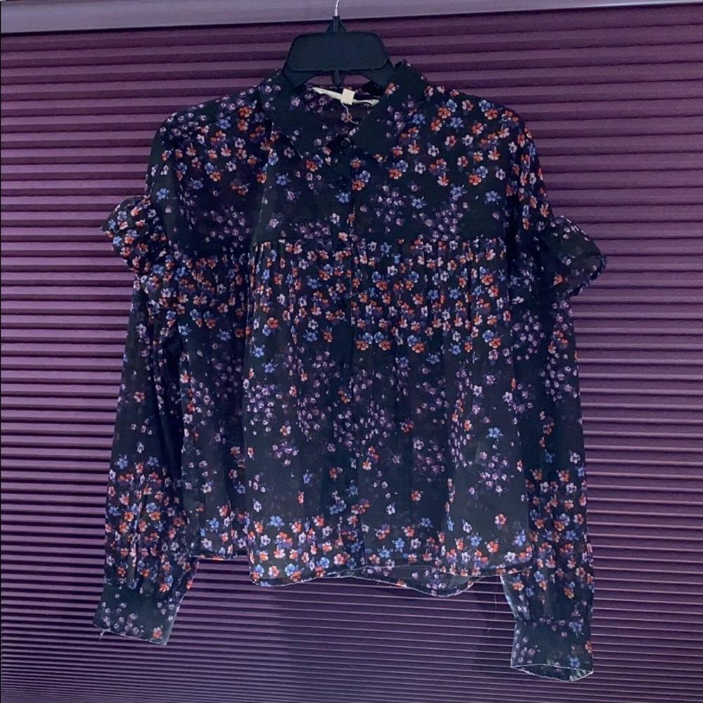 Floral chiffon blouse